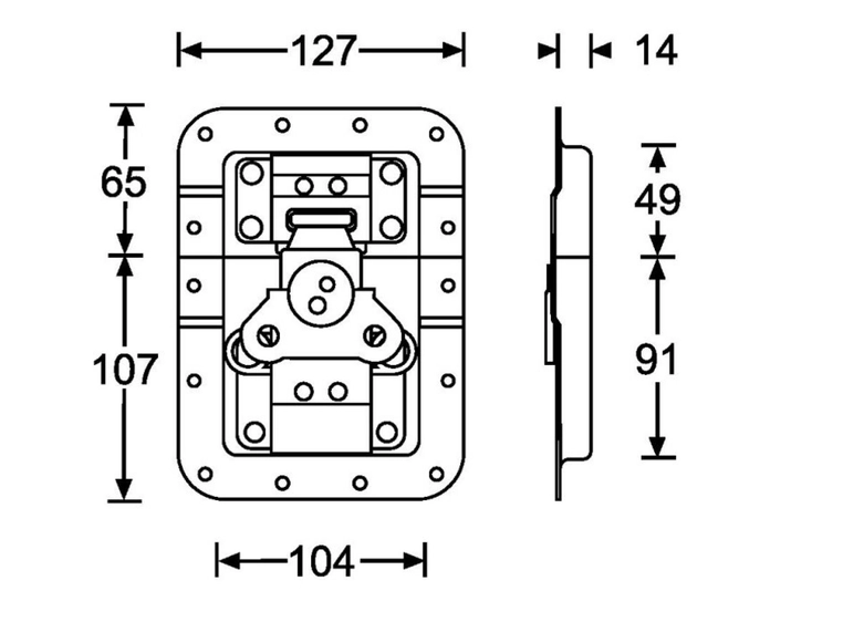 Adam Hall Hardware V3 Series - Butterfly Latch V3 large cran 